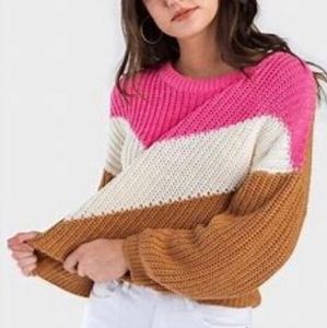 NWT Harper Heritage Chevron Knit Oversize Sweater